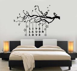 Wall Decal Tree Branch Live Laugh Love Vinyl Sticker Art Mural 1430Dz - thumbnail 1