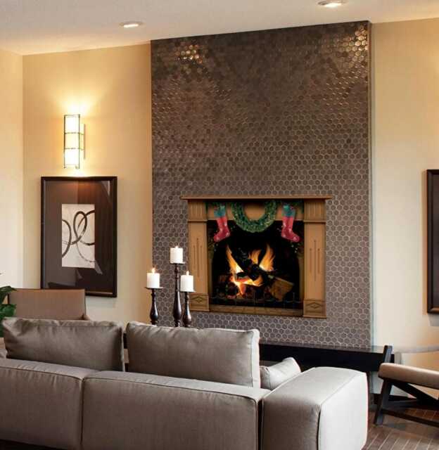 Christmas Fireplace Vinyl Wall Decal, Log Fire, Stocking Filler - image 1