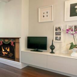 Christmas Fireplace Vinyl Wall Decal, Log Fire, Stocking Filler - thumbnail 3