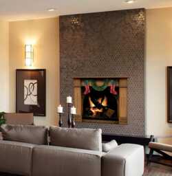 Christmas Fireplace Vinyl Wall Decal, Log Fire, Stocking Filler