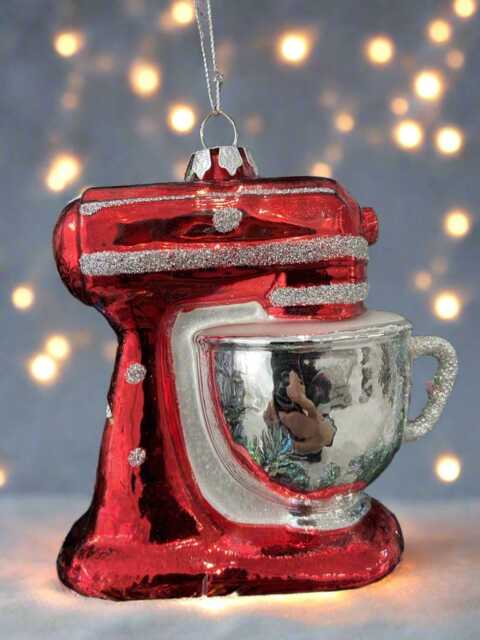 Glass Christmas Bakers Mixing Mixer/ Cake Baker/Christmas Bauble Tree Hanging Decoration/Christmas/Seasonal/ Glass Item - image 1