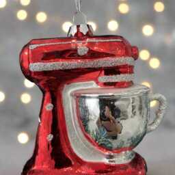 Glass Christmas Bakers Mixing Mixer/ Cake Baker/Christmas Bauble Tree Hanging Decoration/Christmas/Seasonal/ Glass Item - thumbnail 2