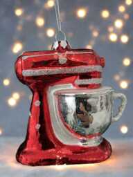 Glass Christmas Bakers Mixing Mixer/ Cake Baker/Christmas Bauble Tree Hanging Decoration/Christmas/Seasonal/ Glass Item