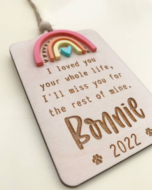 Pet Memorial, Rainbow Bridge Pet Sympathy, Keepsake, Memorial Gift, Loss Gift - image 1