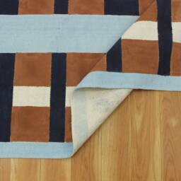 Handmade Black Cotton Rug Indian Kilim, Boho Decor 5x8 Ft - thumbnail 4