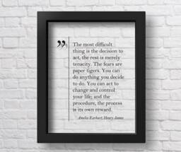 Transparent Amelia Earhart, Henry James Quote Inspiring Wall Art Earhart Poster H Print - thumbnail 1