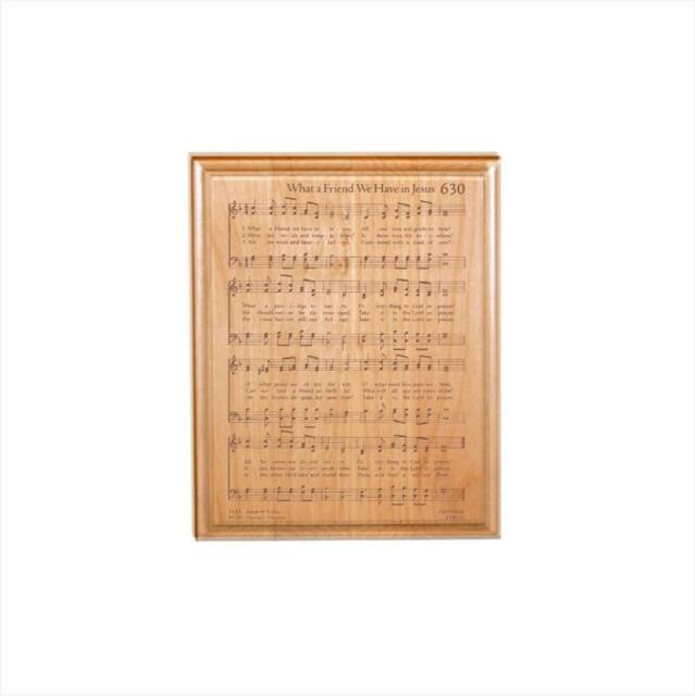 What A Friend We Have in Jesus Hymn Plaque - Engraved Solid Alder Wood Christian Gift Religious Wall Decor, Housewarming - image 1
