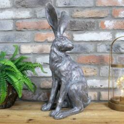 Large Sitting Rabbit Statue - Ornament Sculpture Bunny Animal Statues - thumbnail 4