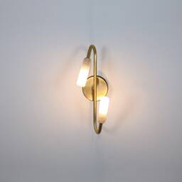 Brass Small Light, Bathroom Light Glass Wall Lighting , Glass Lamp Vanity Fixture, Matte Sconce, Lamp - thumbnail 2