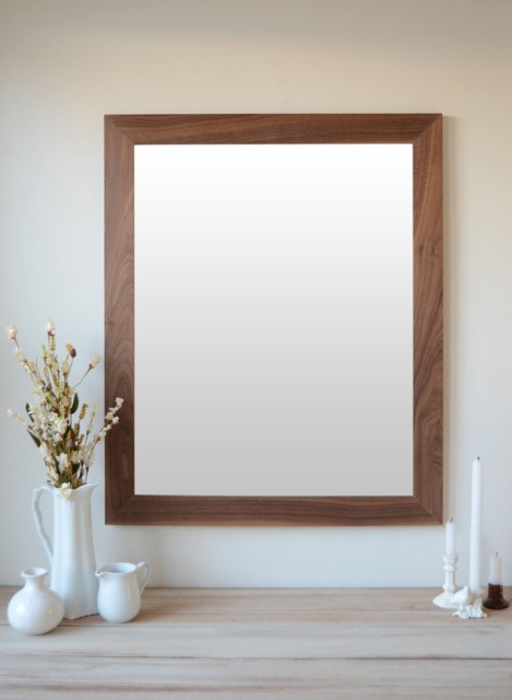 Ready To Ship - Walnut Mirror Wood Wall Large Farmhouse - image 1