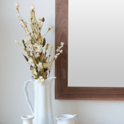 Ready To Ship - Walnut Mirror Wood Wall Large Farmhouse - thumbnail 2