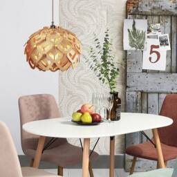 Avira Mid-Century Beech Wood Pendant Lamp Heart-Shaped Chandelier - thumbnail 3