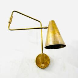 Brass Articulated Wall Sconce Mid-Century Modern Style - thumbnail 2