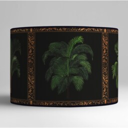 Lampshade Palm Tree, Tropical Patterns & Golden Border, Natural Elegance, Interior Decor - thumbnail 2