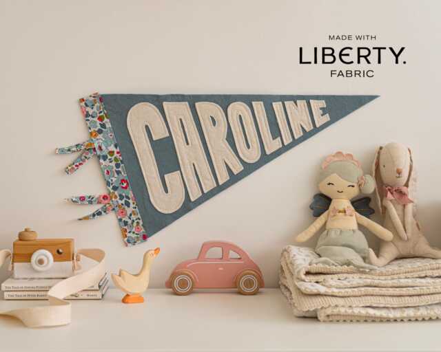 Liberty London Name Flag Personalized Nursery Decor - image 1