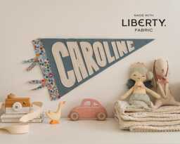 Liberty London Name Flag Personalized Nursery Decor