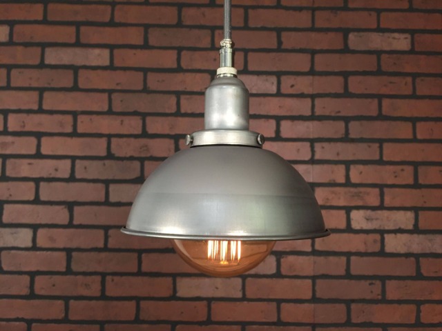 "Industrial Pendant Light -Raw Unfinished Steel 6.5"" ""Dome"" With Patented ""Huila Connector" - image 1