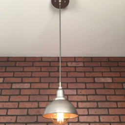 "Industrial Pendant Light -Raw Unfinished Steel 6.5"" ""Dome"" With Patented ""Huila Connector" - thumbnail 2