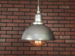 "Industrial Pendant Light -Raw Unfinished Steel 6.5"" ""Dome"" With Patented ""Huila Connector" - thumbnail 1