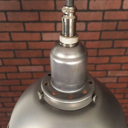 "Industrial Pendant Light -Raw Unfinished Steel 6.5"" ""Dome"" With Patented ""Huila Connector" - thumbnail 3