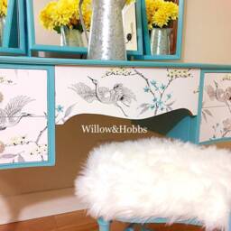 Dressing Table Set, Vanity Table, Dresser With Mirror, Chair - Created To Order - thumbnail 3