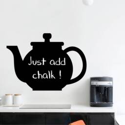 Teapot Chalkboard Wall Sticker Cafe Decal Chalk Kids Decor Playroom Blackboard - thumbnail 2