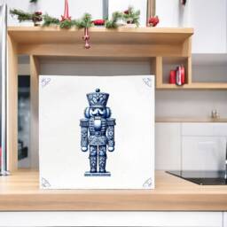 Nutcracker, Tile, Delft Blue, Christmas, Kitchen Bathroom Wall Art, Blue Ceramic, Backsplash, Xmas Gift, Nutcrackers - thumbnail 3