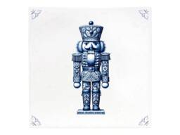 Nutcracker, Tile, Delft Blue, Christmas, Kitchen Bathroom Wall Art, Blue Ceramic, Backsplash, Xmas Gift, Nutcrackers - thumbnail 1