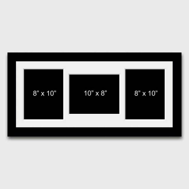 Multi Photo Picture Frame - Holds 3 10x8 Photos in A Black - image 1