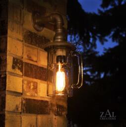 Sconce, Beer Mug, Wall Light. Lamp. With Vintage Style Edison Bulb. Weather Resistant