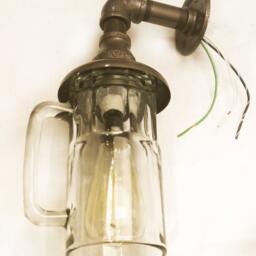 Sconce, Beer Mug, Wall Light. Lamp. With Vintage Style Edison Bulb. Weather Resistant - thumbnail 2