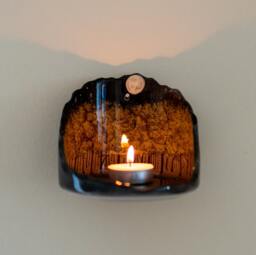 Forest Theme Candle Holder - Tea Light Holder, Wall Hanging Living Room Decor - thumbnail 1