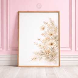 Girls Boho Wildflower Nursery Prints - Personalised Botanical Set, Floral Girl Bedroom Wall Art - thumbnail 3