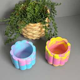Jesmonite Handmade Plant Pot, Storage Pot - thumbnail 4