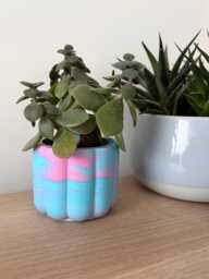 Jesmonite Handmade Plant Pot, Storage Pot