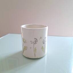 Handmade Ceramic Planter Cat Reading Book, Whimsical Pottery - thumbnail 4