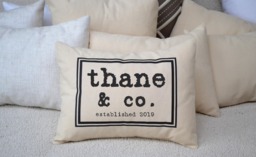 Personalized Family Name Pillow, Housewarming Gift, Anniversary Typewriter Font, Family Pillow - thumbnail 1