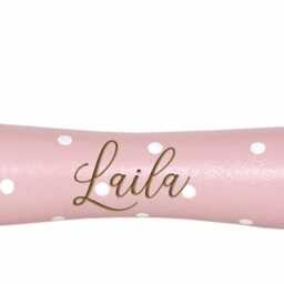 Personalised Pink Polka Dot Cluster Bell - Baby & Toddler Toys Musical Instrument Music Toy Rattle Children's - thumbnail 3