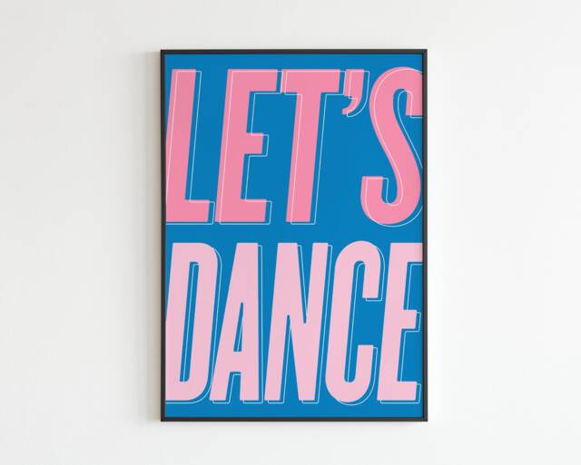 Lets Dance - Lyrics Music A3 A4 A5 Wall Art Poster Print Gift - image 1