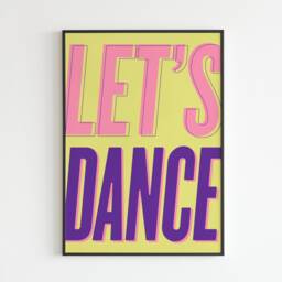 Lets Dance - Lyrics Music A3 A4 A5 Wall Art Poster Print Gift - thumbnail 2