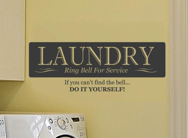 "Laundry Room Wall Decal - ""Ring Bell For Service" - image 1