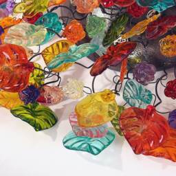 Large Colorful Ceiling Mount Light With Flowers & Leaves For Kitchen, Living Room Or Dining Room - thumbnail 2