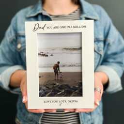 Personalised Dad Picture Frame - Best Gift For Bday, Birthday, Father's Day - Photo From Son Or Daughter, Daddy, Stepdad Idea - thumbnail 1