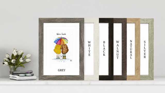Rustic Wood Grain Photo Frame Shabby Chic Picture White Grey Black - image 1