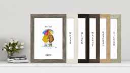 Rustic Wood Grain Photo Frame Shabby Chic Picture White Grey Black - thumbnail 1