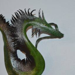 Leather Oriental Style Dragon Wall Hanging Or Costume Piece 12 Inch Length - 3D Art These Available Now On Sale For Old Stock - thumbnail 3