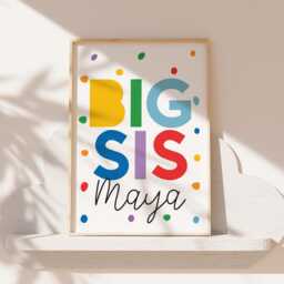 Set Of 3 Playroom Prints, Sibling Rainbow Colourful Wall Art, Girls Bedroom Decor, Boys Personalised - thumbnail 2