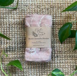 Bee & Wildflower Swaddle Blanket, Bumble Muslin Baby Blanket