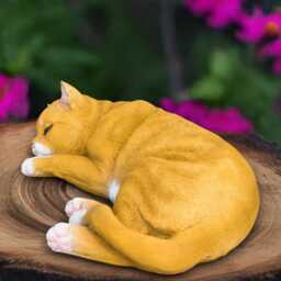 Stone Kitty Sculpture Concrete Laying Cat Statue Outdoor Kitten Decoration Cement Animal Ornament Kitten Lover Gift Handmade Art - thumbnail 3