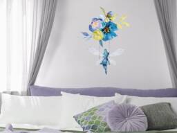 Blue Fairy & Flower Swing Wall Sticker, Stickers, Decal, Swing Decor - thumbnail 1